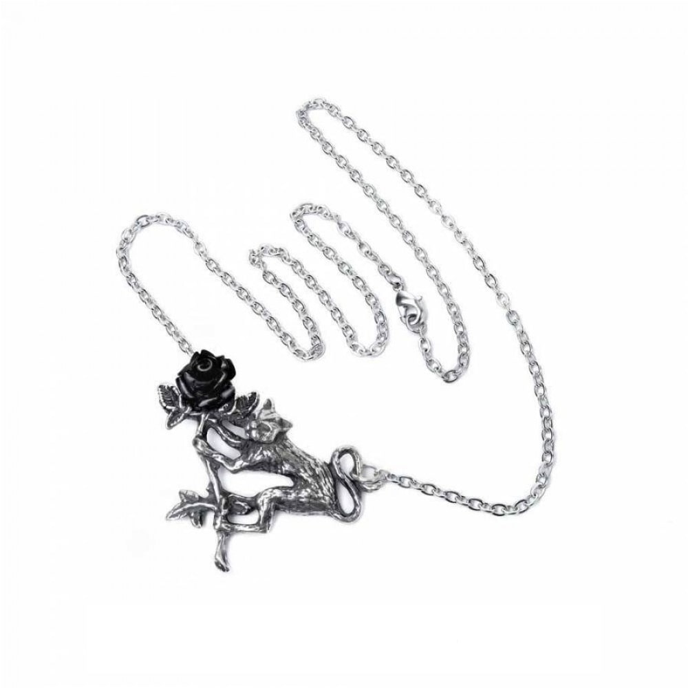 Подвеска "Черная роза и кошка" Alchemy Gothic