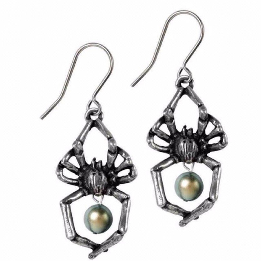 Серьги "Паук с жемчугом" Alchemy Gothic